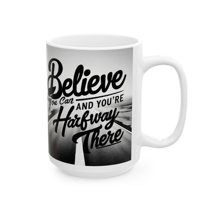 Inspirational Large Coffee Mugs - Motivational Wings Design