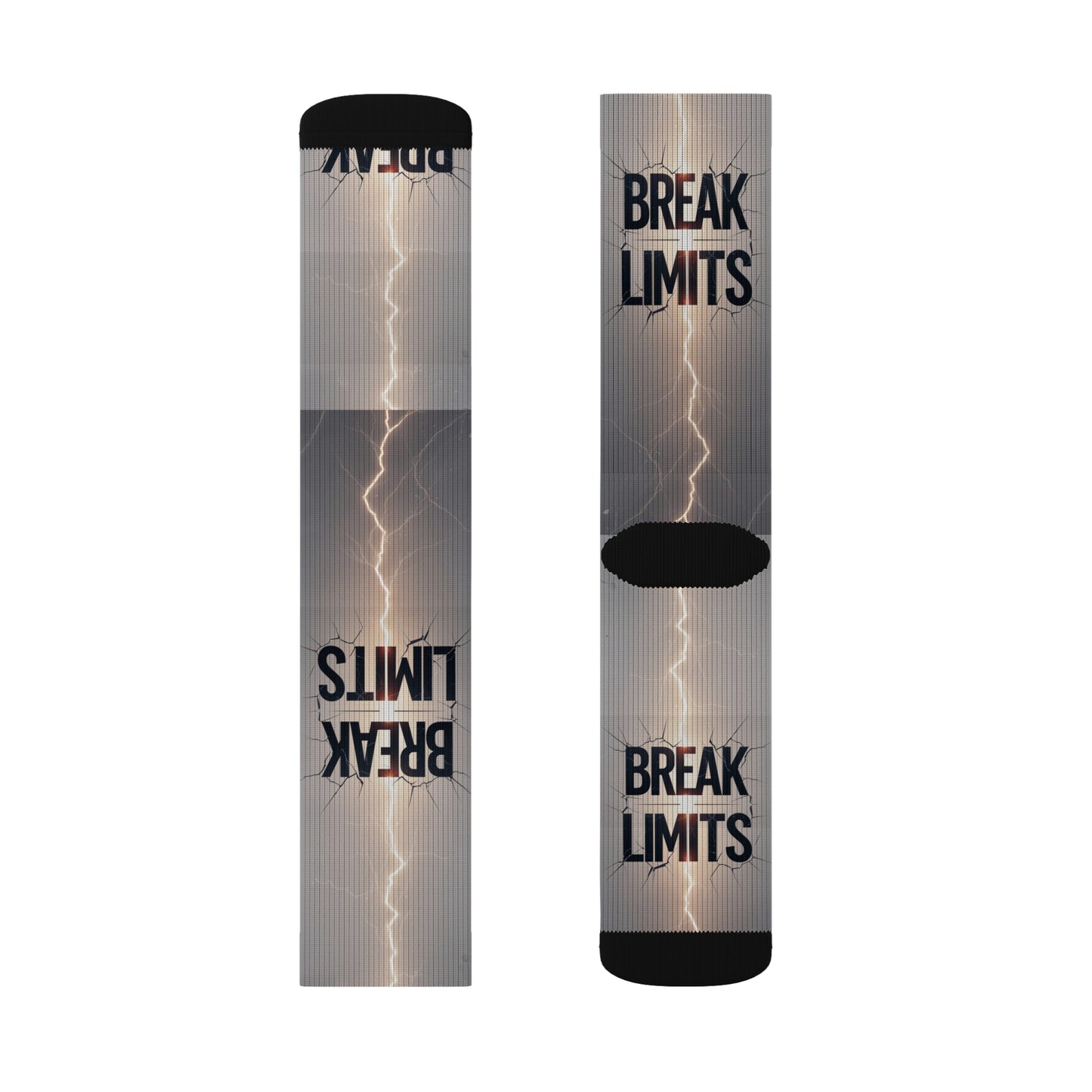 Custom Socks - 'Break Limits' Motivational Design