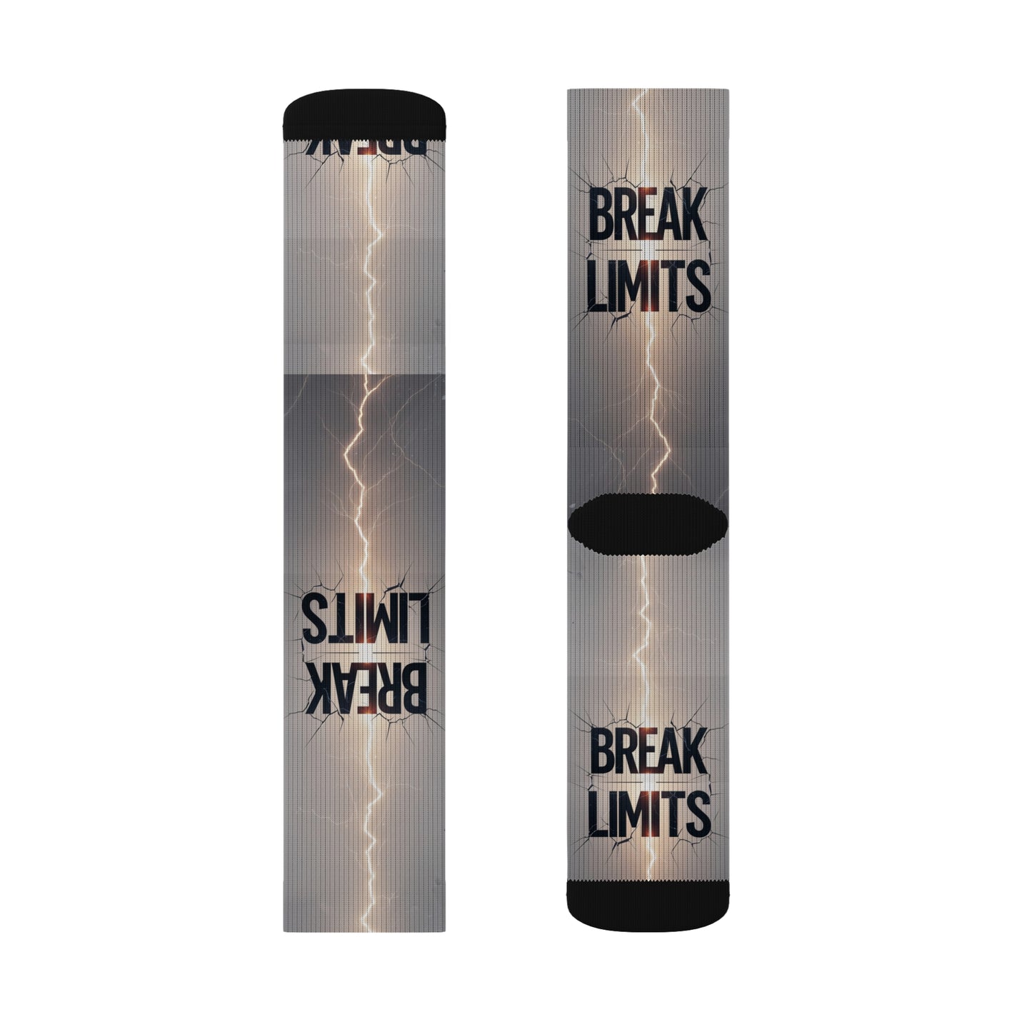 Custom Socks - 'Break Limits' Motivational Design